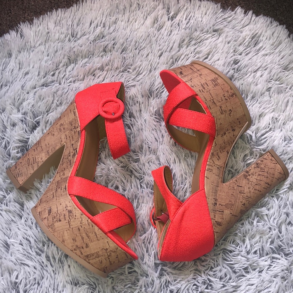 Coral heels